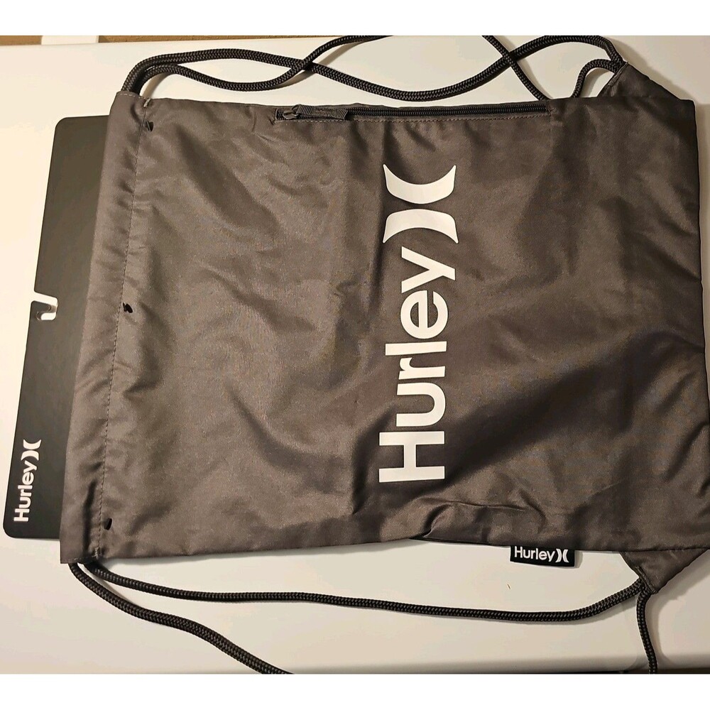New Hurley Honor Roll Printed Cinch Sack Drawstring Beach Pool Gym Bag